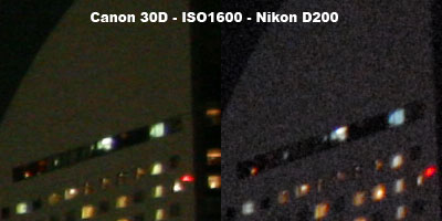   Canon 30D vs Nikon D200